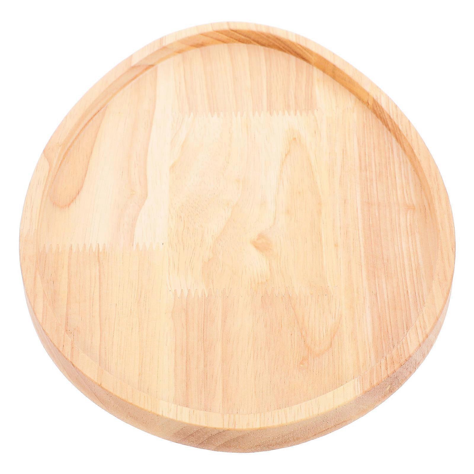 Rustic Easter Egg-Shaped Wooden Serving Platter for 3Pcs Party Display