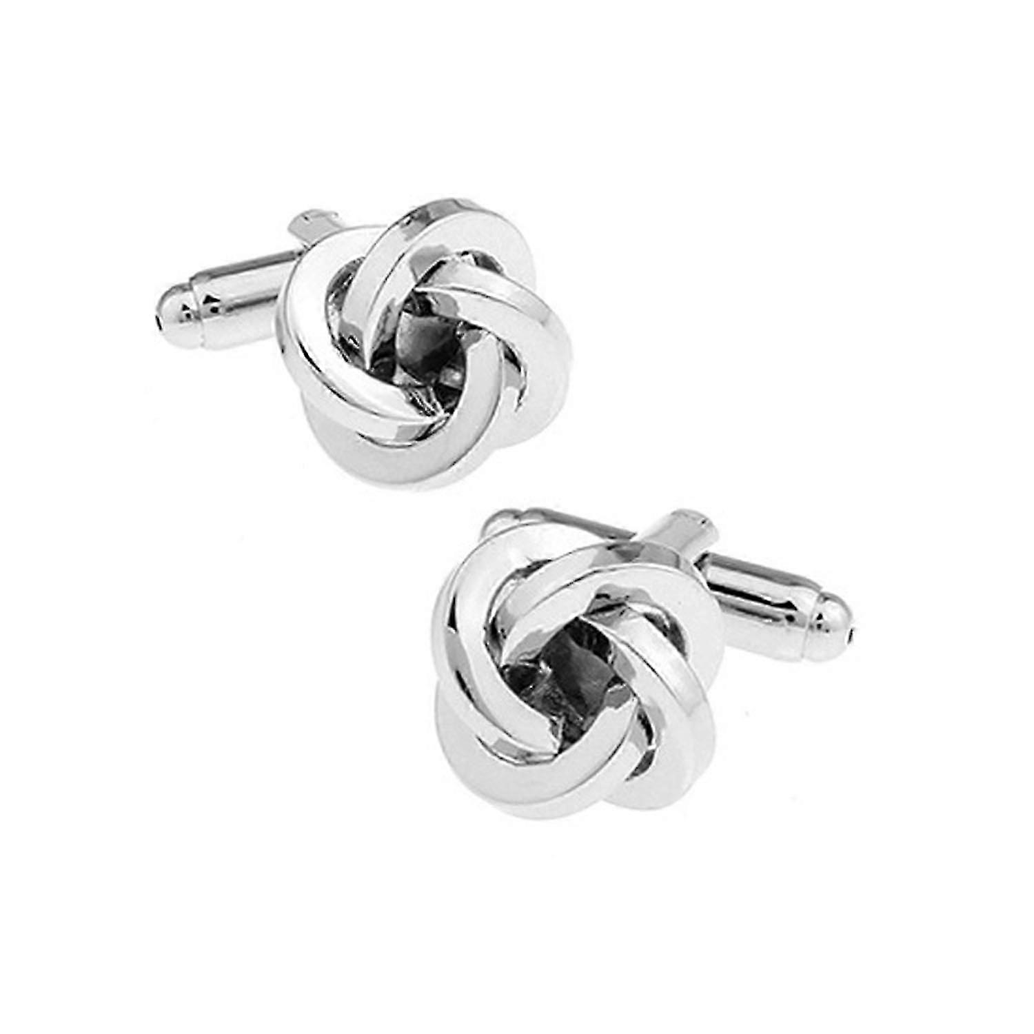 Global Series Silver Prismatic Twisted Cufflinks