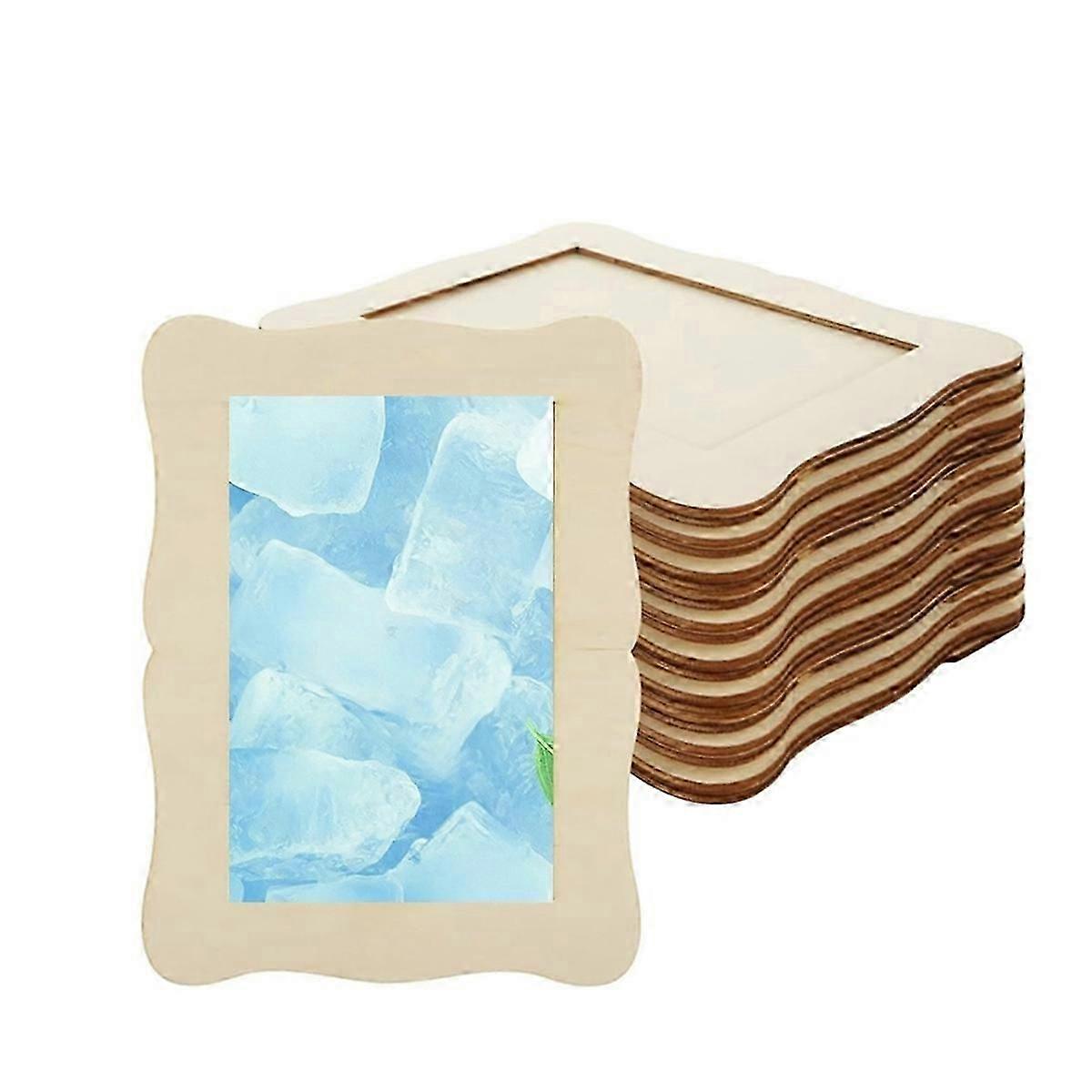 12 Pack Wooden Picture Frames 4x6,DIY Wood Picture Frames for Crafts,Unfinished Photo Frame for Christmas Thanksgiving