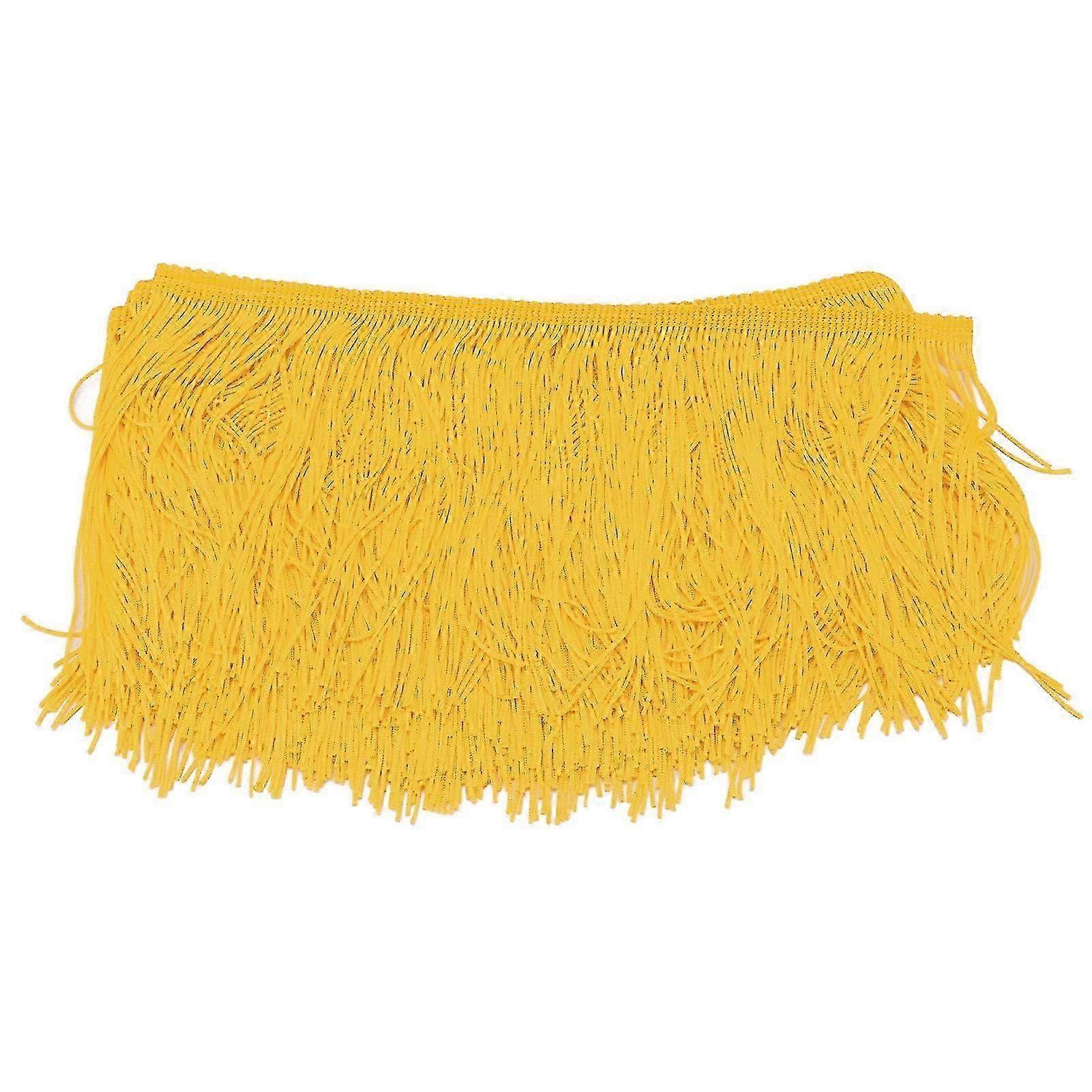 Yellow Fringed Table Skirt for Home Party Decoration and DIY Crafts