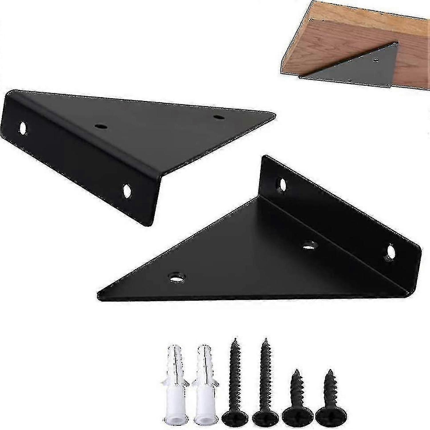 2 Pieces Floating Shelf Brackets, Floating Shelf Brackets, Wall Chumian