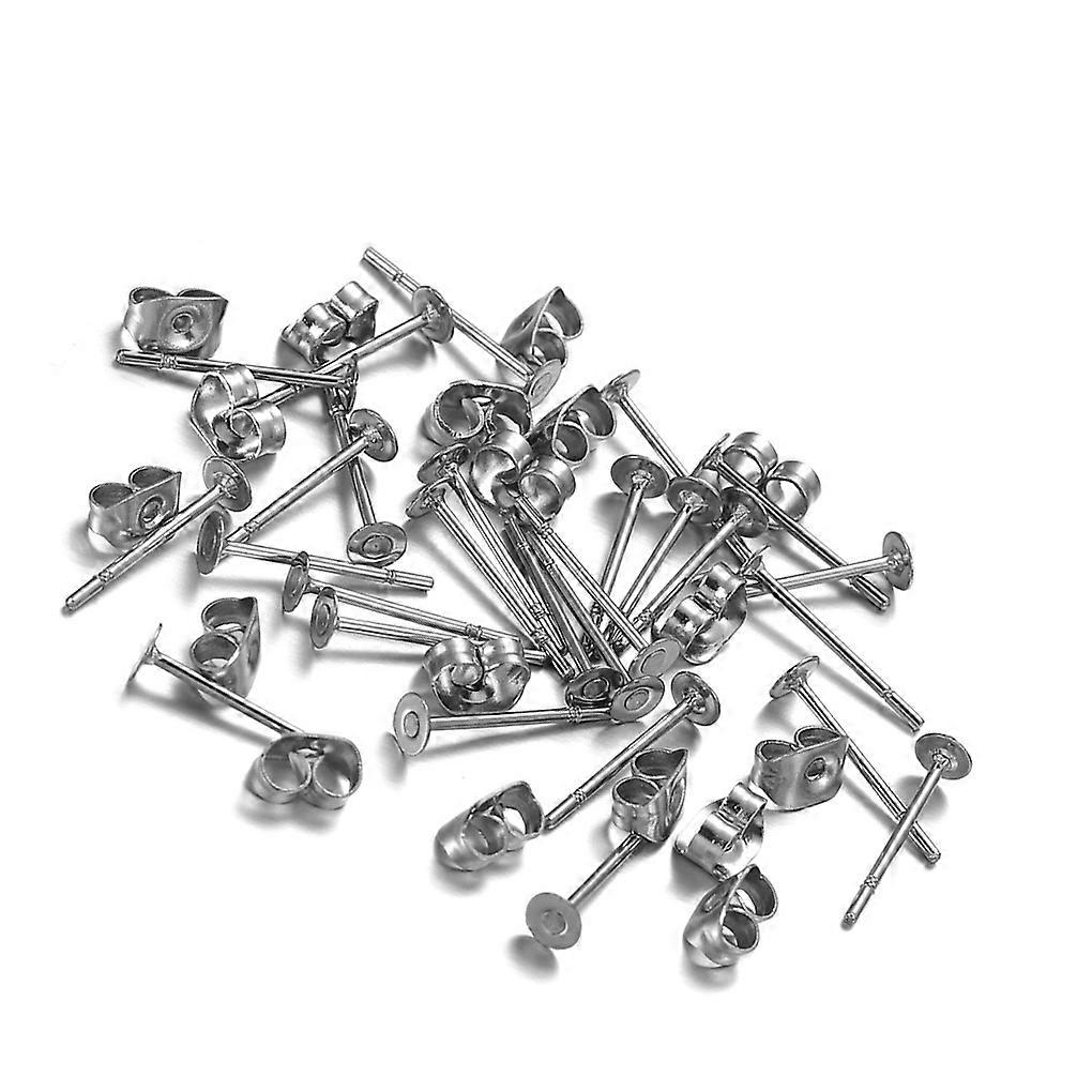 Earring Stud Base Stainless Handmade Ear Pins Setting Jewelry Making Tool
