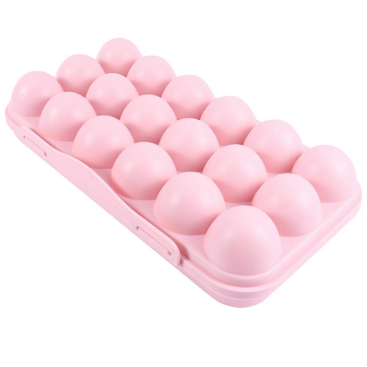 Kitchen Egg Lock Container for Egg Storage Box 2Pcs Pink Durable Set