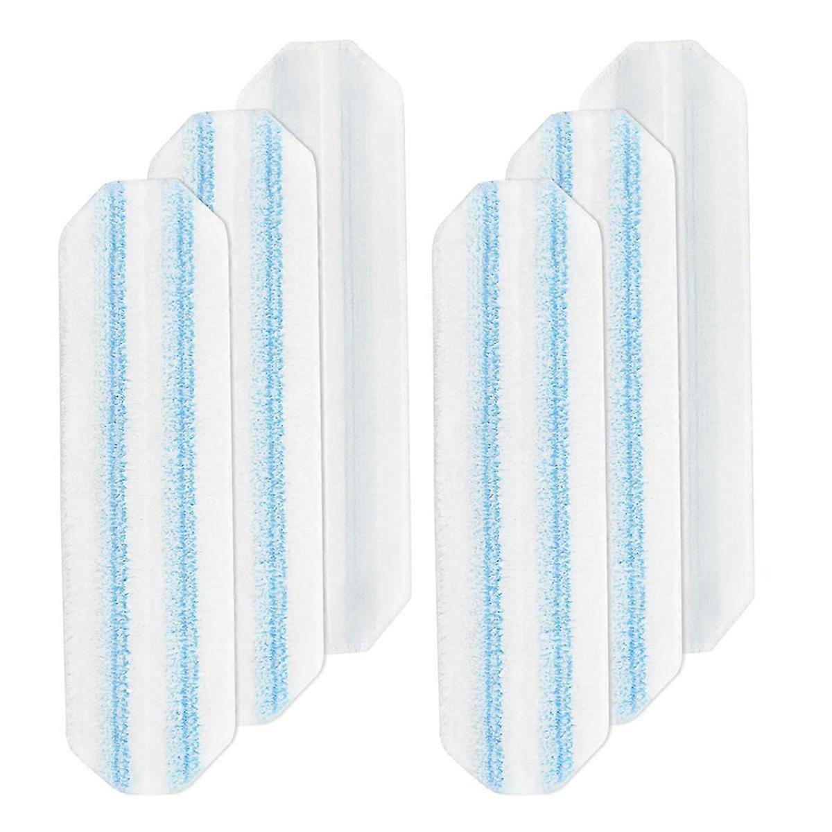 6 Pack Microfiber Mop Pads for Flat Mop System, Washable and Reusable Mop Replace Head
