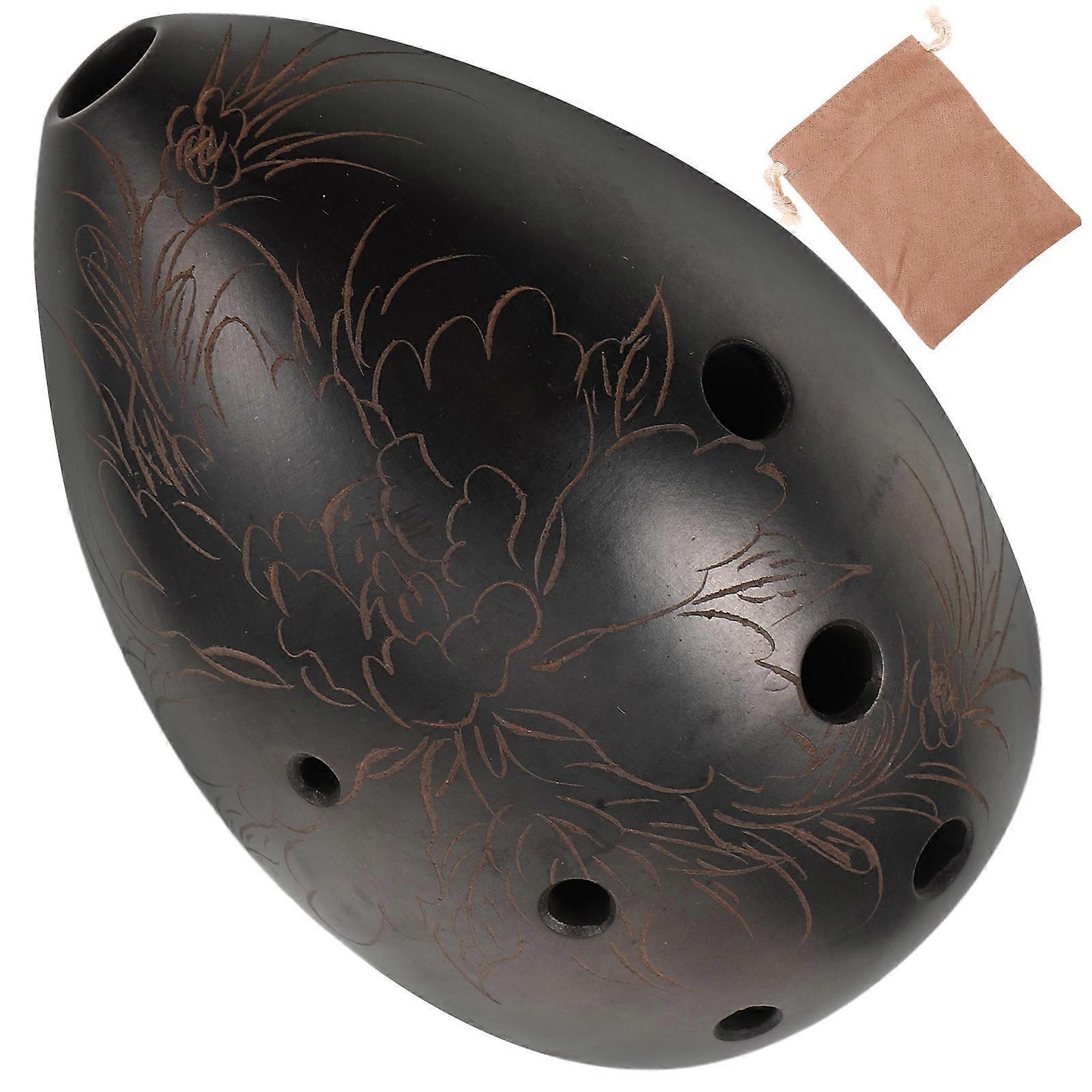 Pottery Xun 8 Hole Wind Instrument for Playing 1Set Gift
