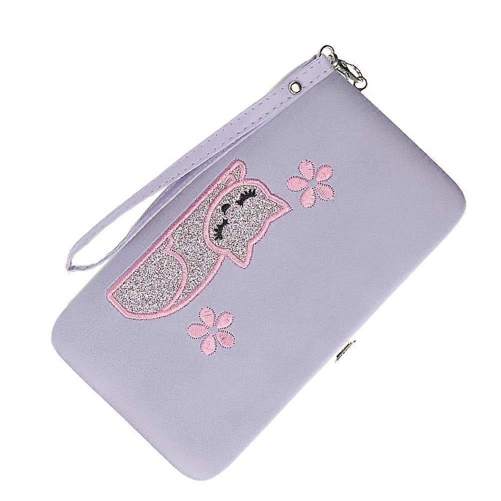Lavender Wallet Multi-Purpose Triple-Folded Wallet for Women 2Pcs with Multi-Card Slots