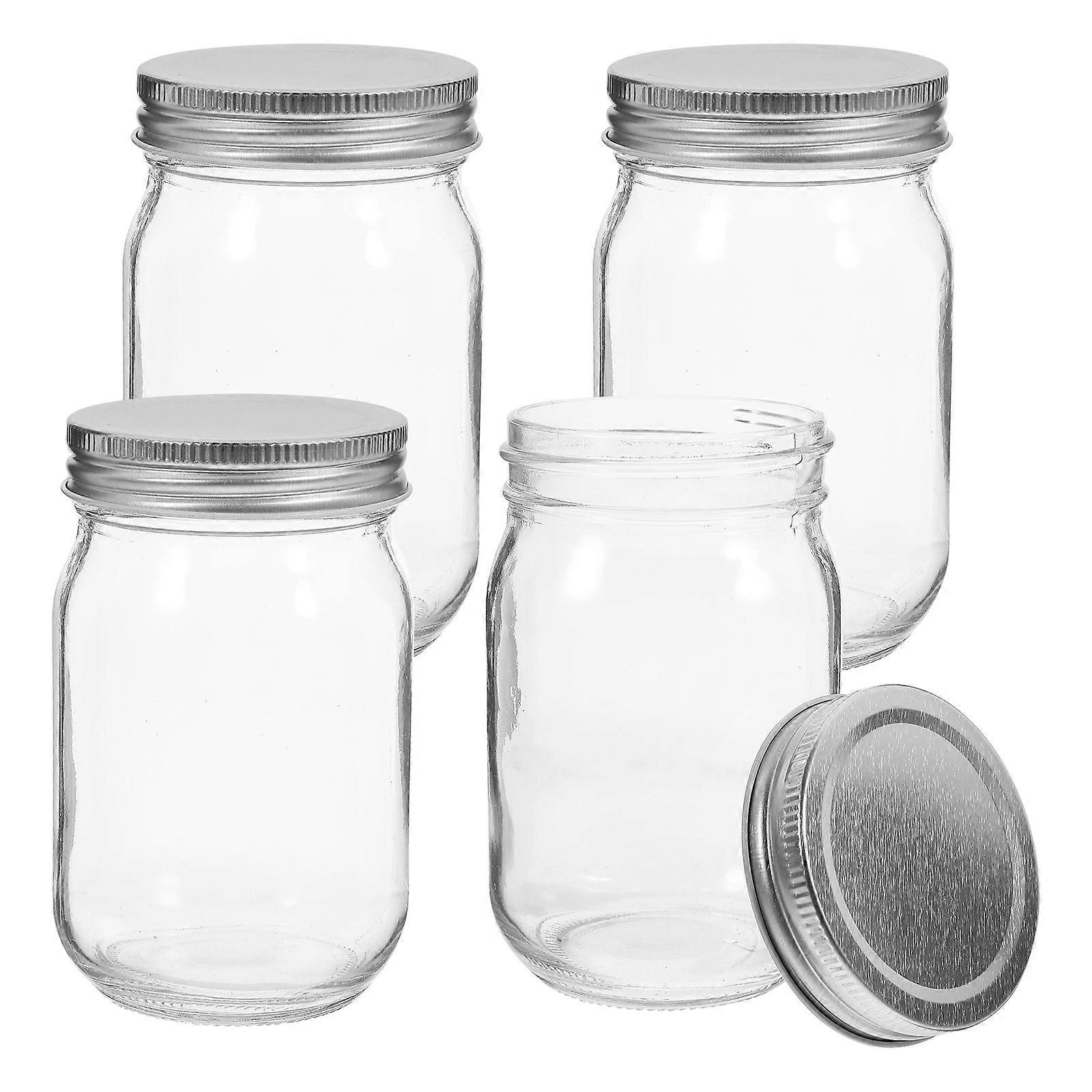 8Pcs Versatile Glass Jam Jars With Lids Perfect For Jam Storage Party Decorations Round Shape Keeps Food Fresh