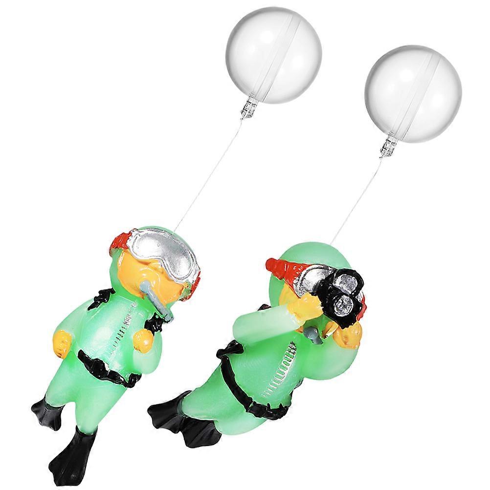 Aquarium Diver Decoration 7X3Cm For Fish Tank Aquarists Floating 4Pcs