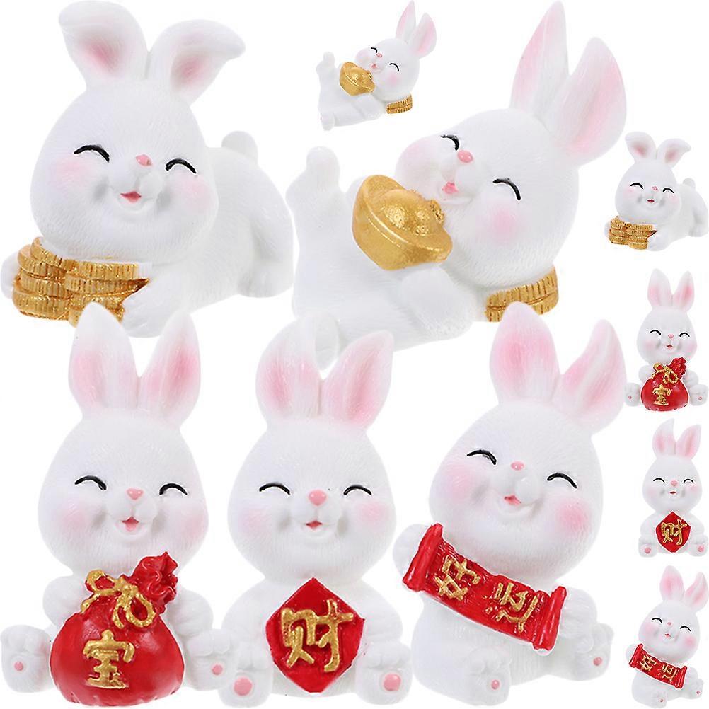 40 Pcs Rabbit Figurines for Home Decoration Rabbit Shape Ornament Ideal for Year of The Rabbit Festival