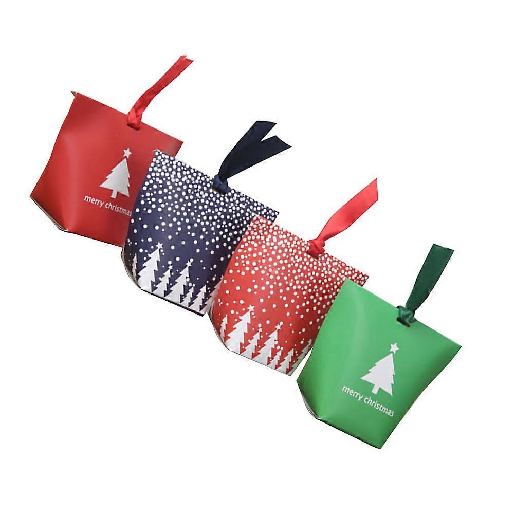 Christmas Candy Box for Storage Use 12Pcs Small Bags with Beautiful Silk Ribbon Design