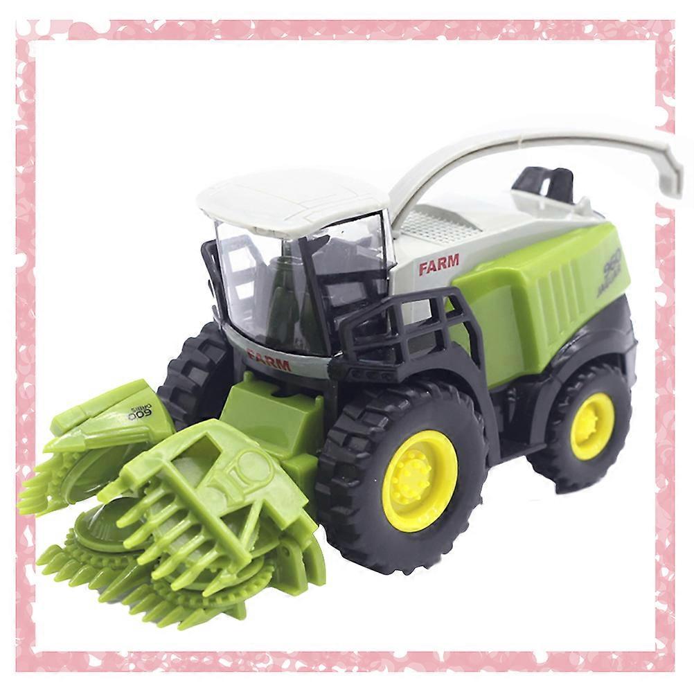 Farm Harvester Model Alloy Vehicle Toy for Kids Playing Simulation Green