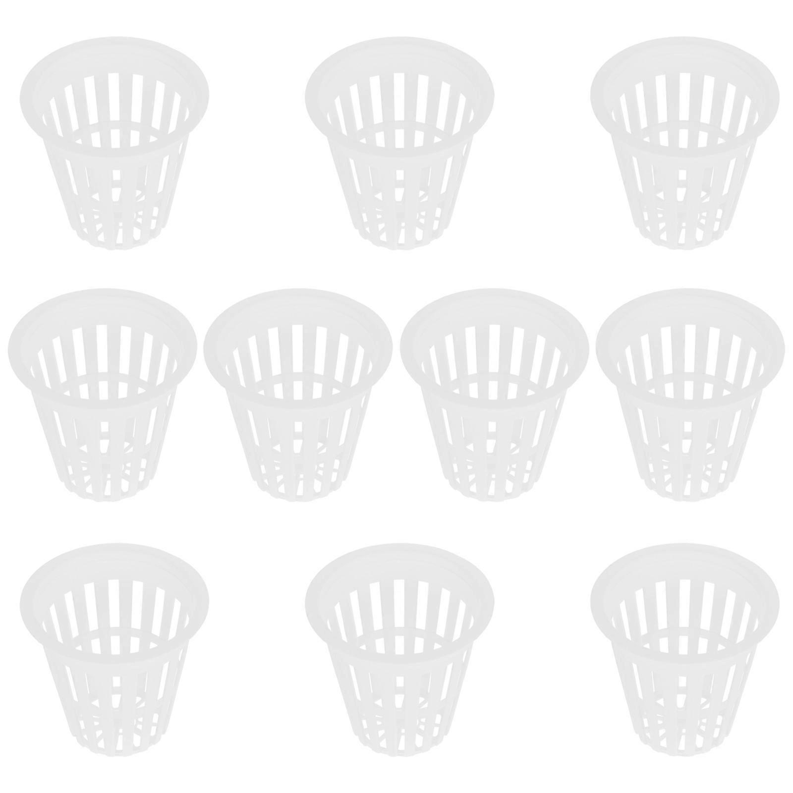 Plastic Hydroponics Basket Net Cups for Plant Nursery Use 50 Pieces