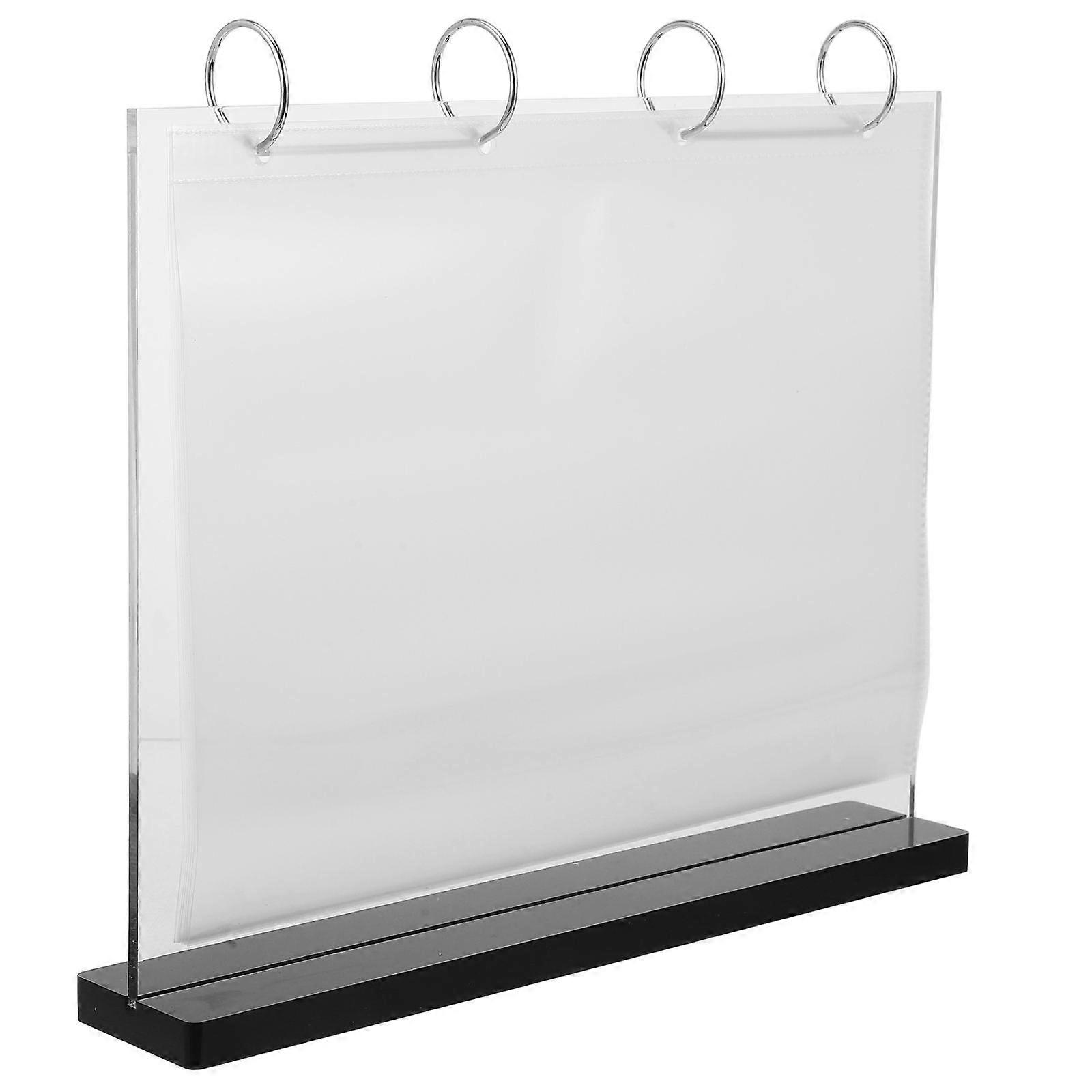 Menu Holder Stand 2Pcs Acrylic Display For Commercial Display A4 Sleek Design