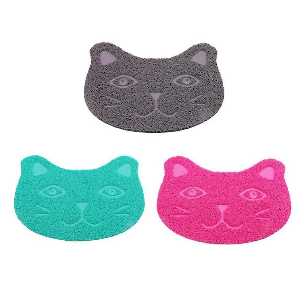 2Pcs Cat Litter Mat Non-Slip Waterproof Pet Friendly Design Suitable For Indoor Use 30X40Cm Grey Color