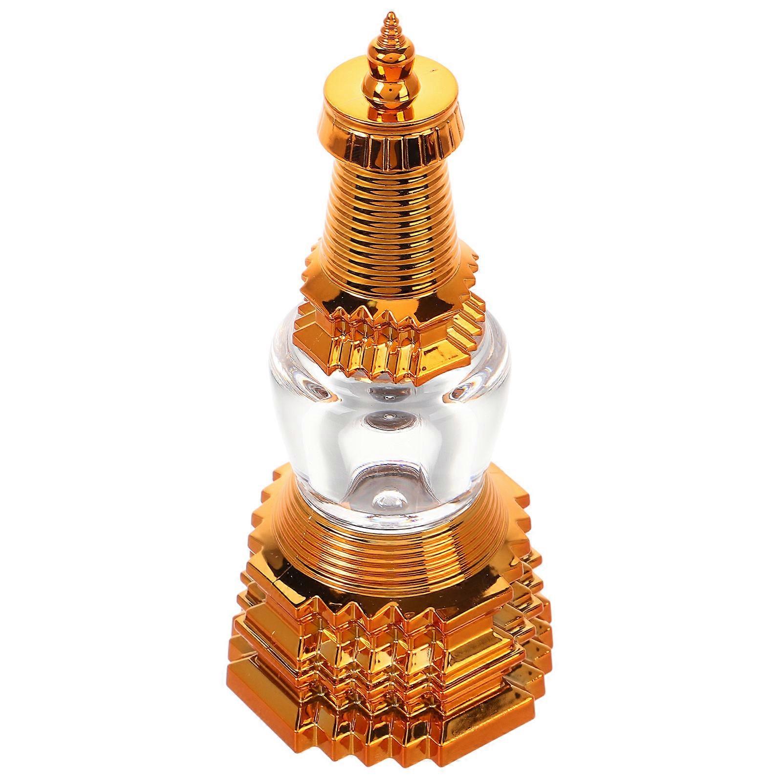 Feng Shui Tower Statue 4Pcs Small Clear Storage Box Home Office Decorative Zen Style 14.50X6.00CM