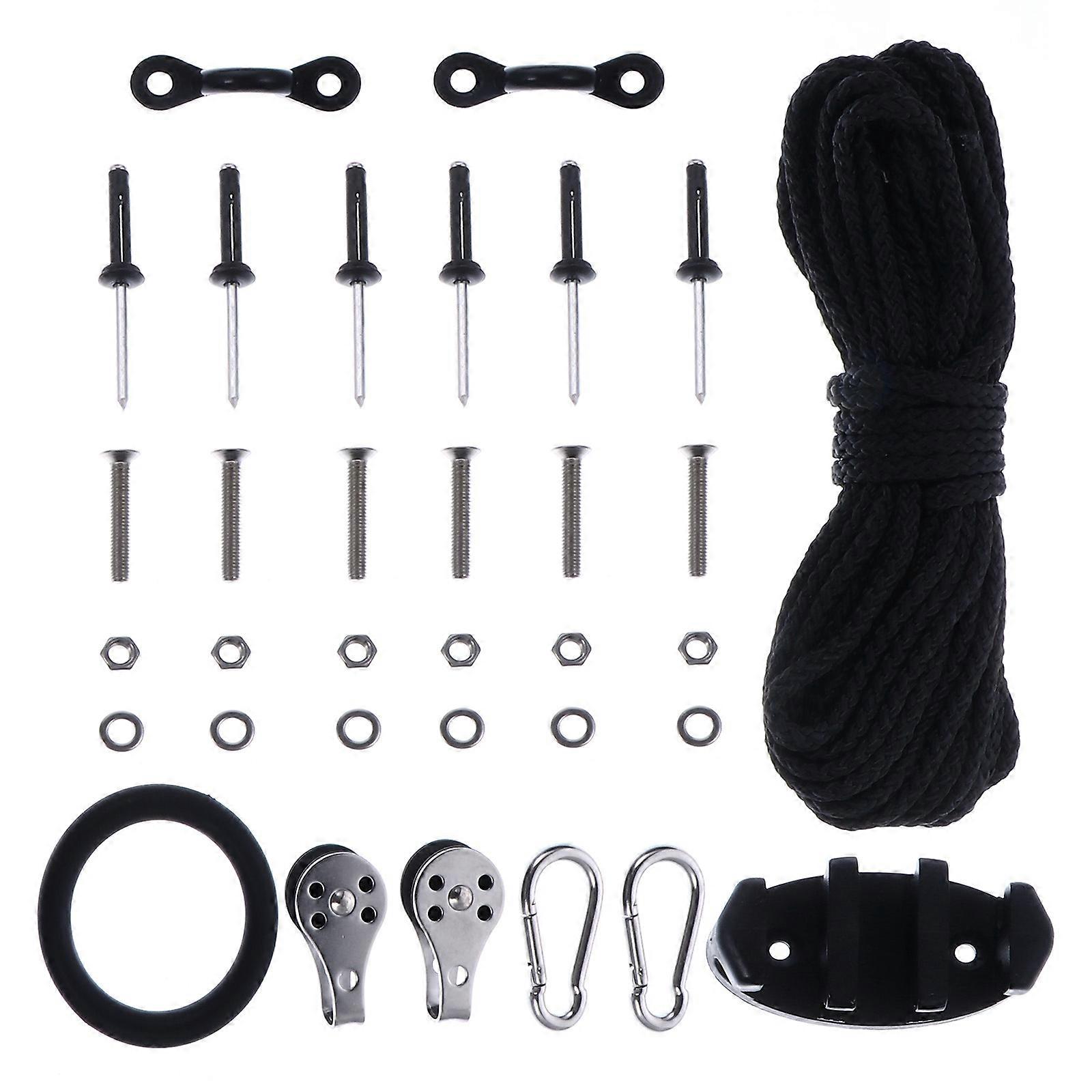Boat Kayak Anchor Trolley System for Canoe Tie Down Accessories 2Sets