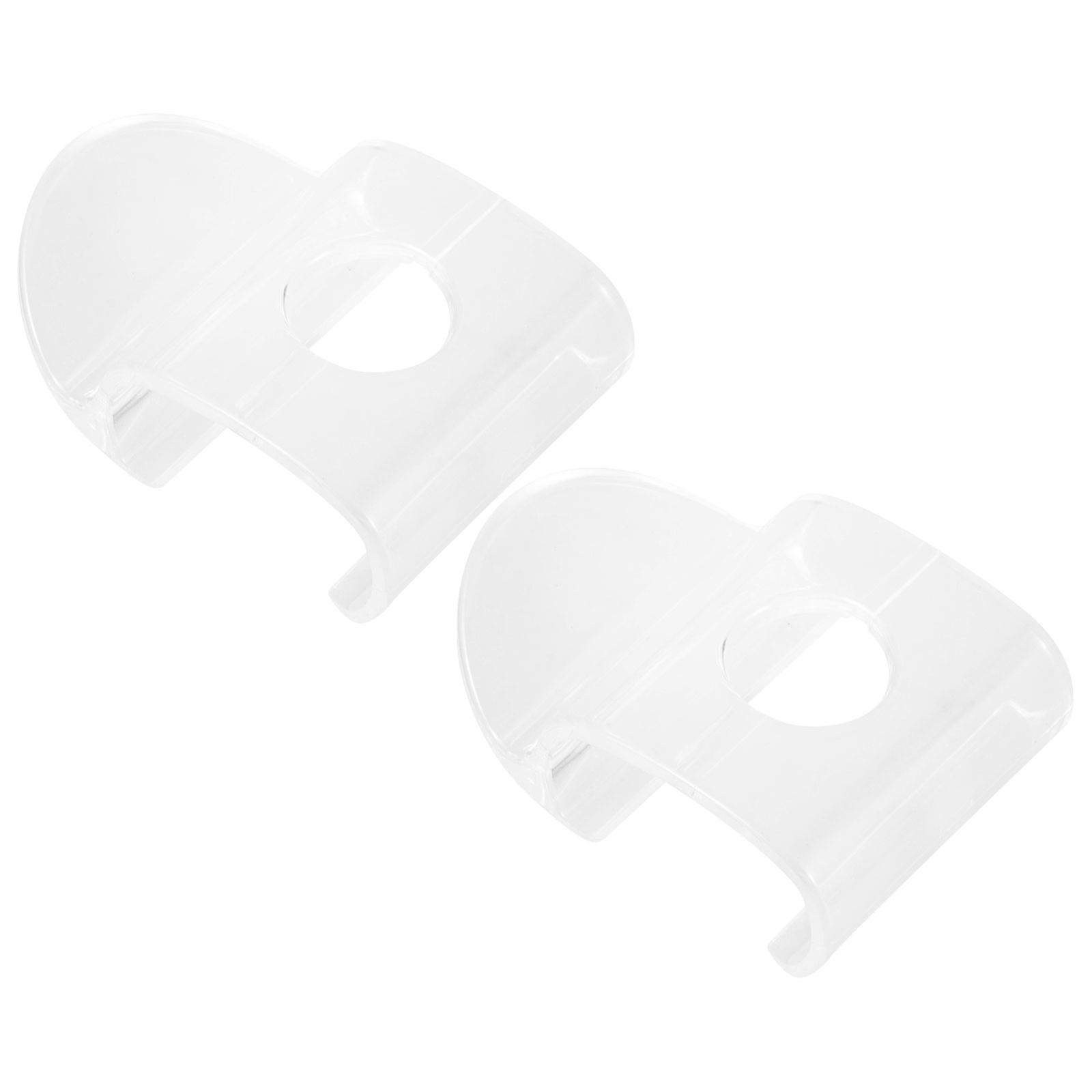 Window Cordless Blind Handles Transparent Plastic Grips for 2Pairs