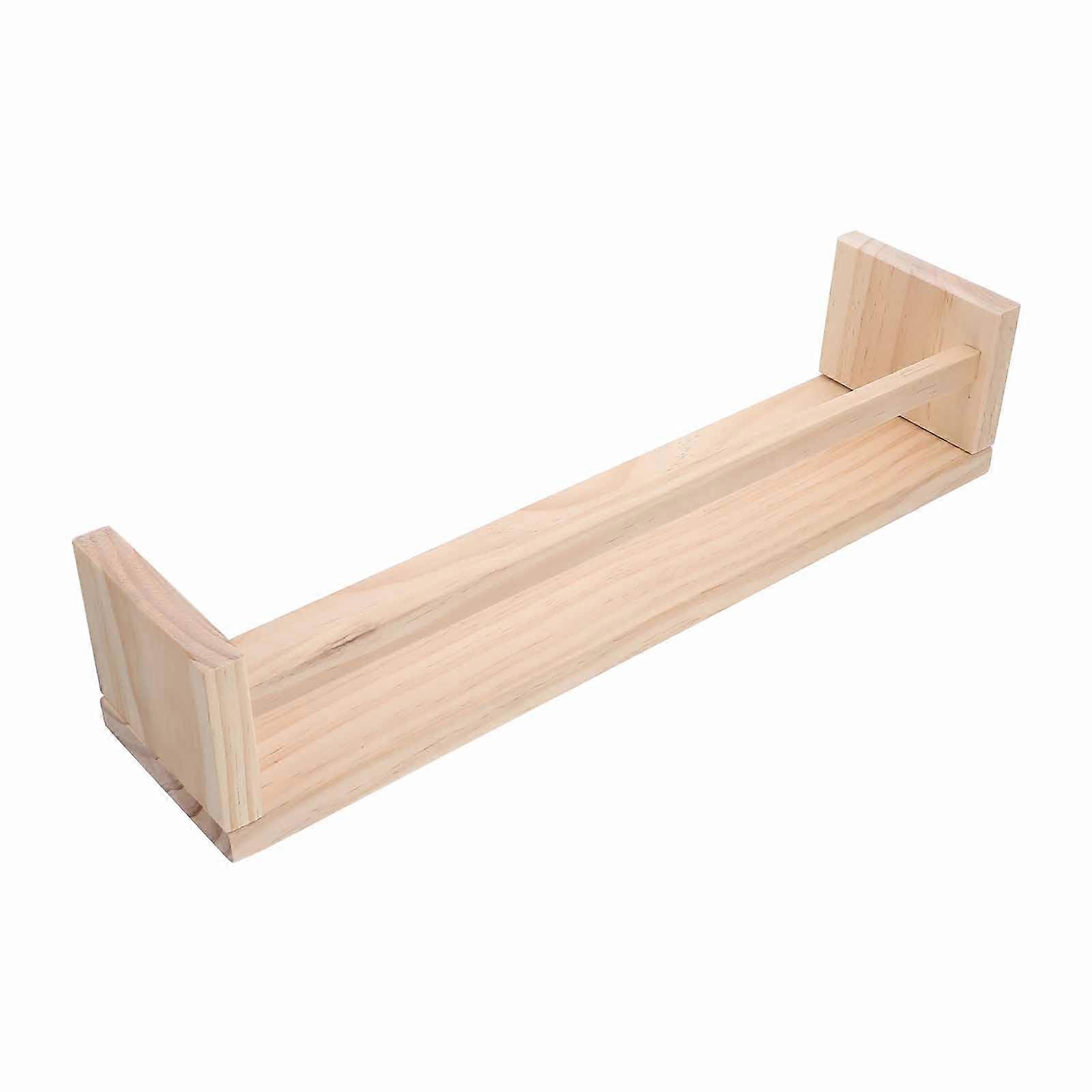 Multi-function Floating Shelf Wooden Wall Rack Suitable for Bedroom Housewarming Gift 42x10x9cm Rectangular Shape 2 Sets