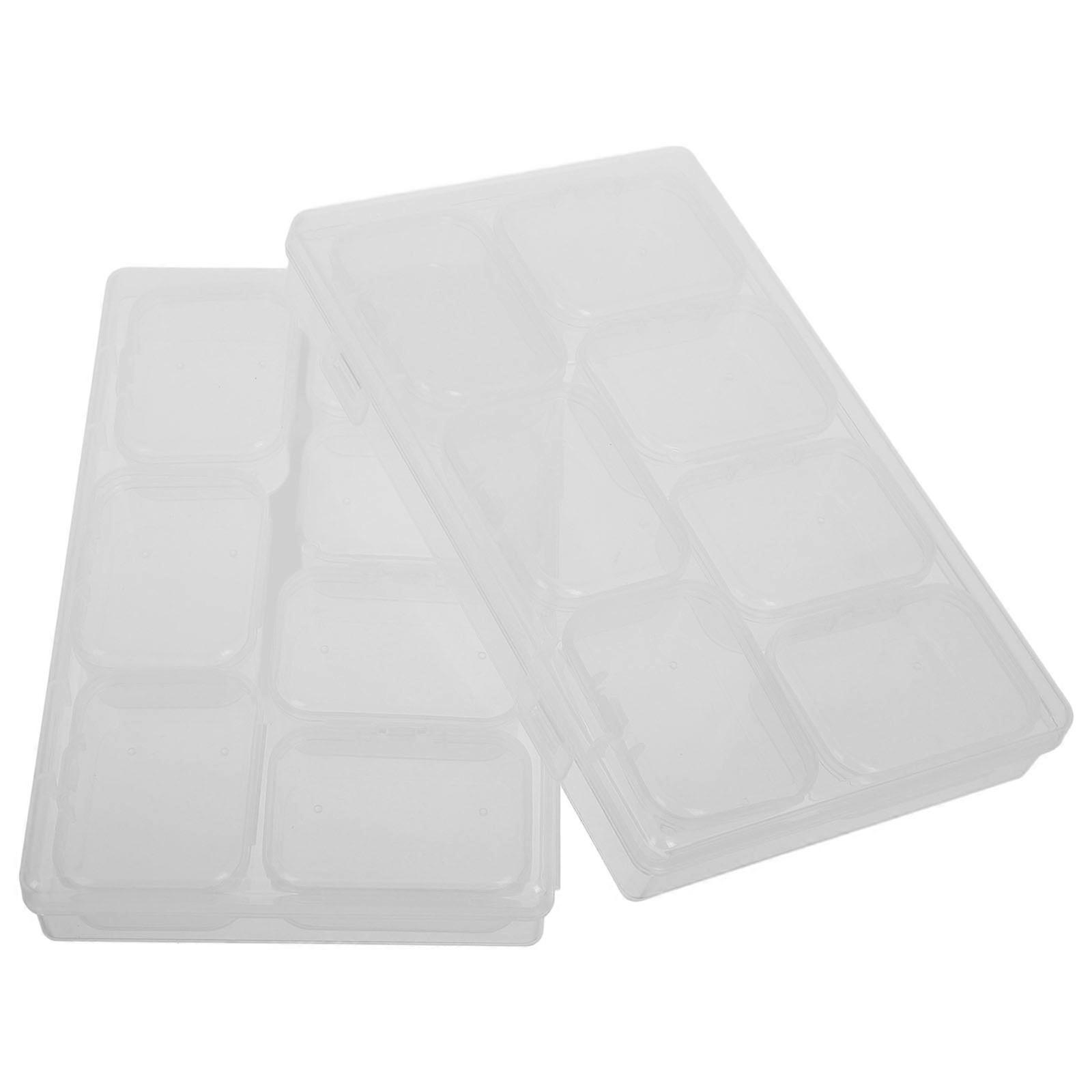 Transparent Plastic Box With Lid 10 Pcs For Sorting Small Objects And Craft Storage 17.50X10.70X2.70Cm