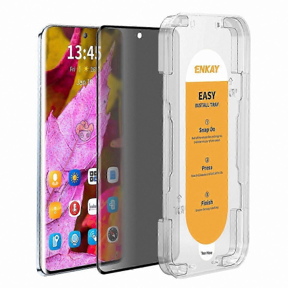 5G Privacy Screen Protector for  X200 Pro, 3D Curved Tempered Glass with Installation Kit
