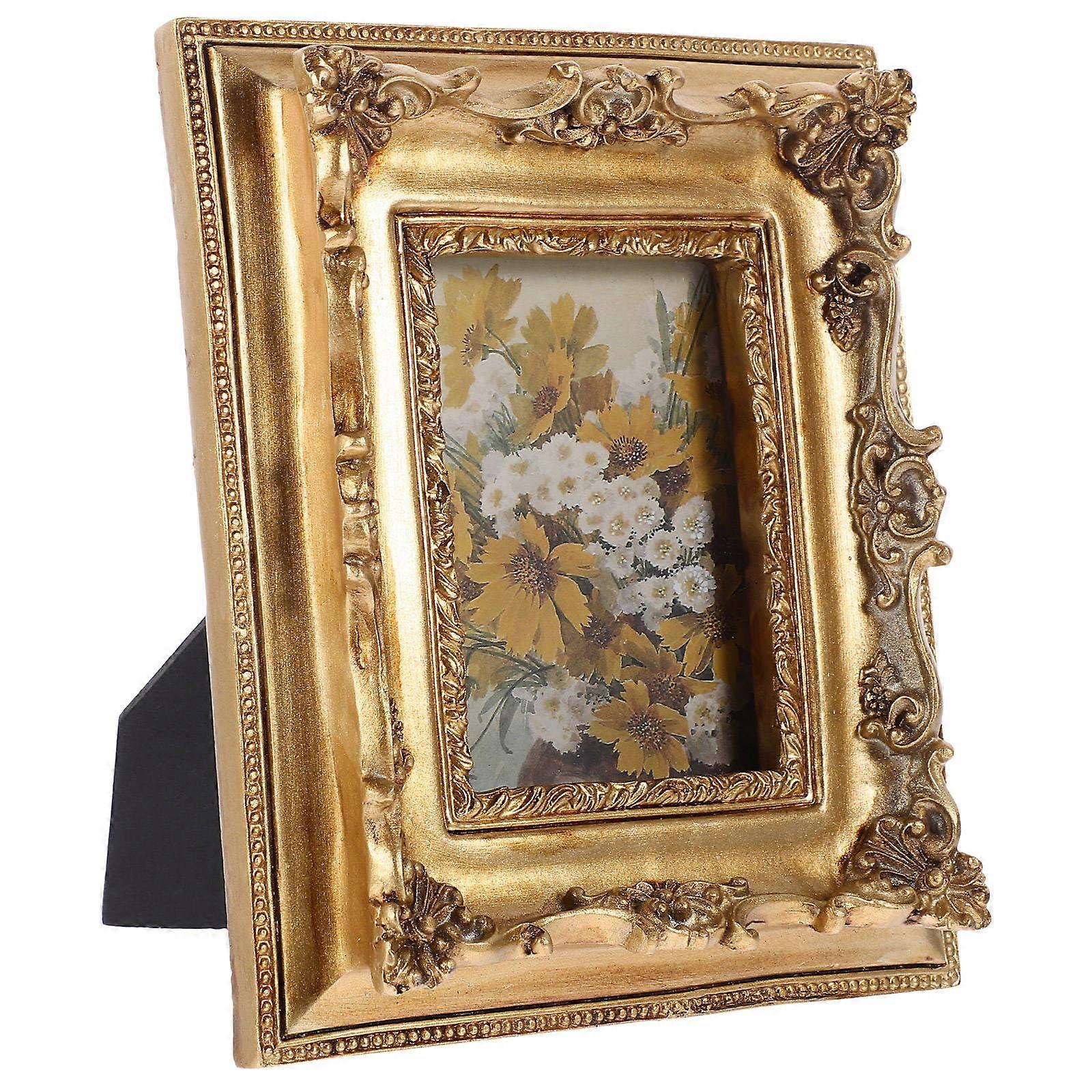 4Pcs Embossed Picture Frame Rectangular Shape Ideal For Commemorative Uses At Home