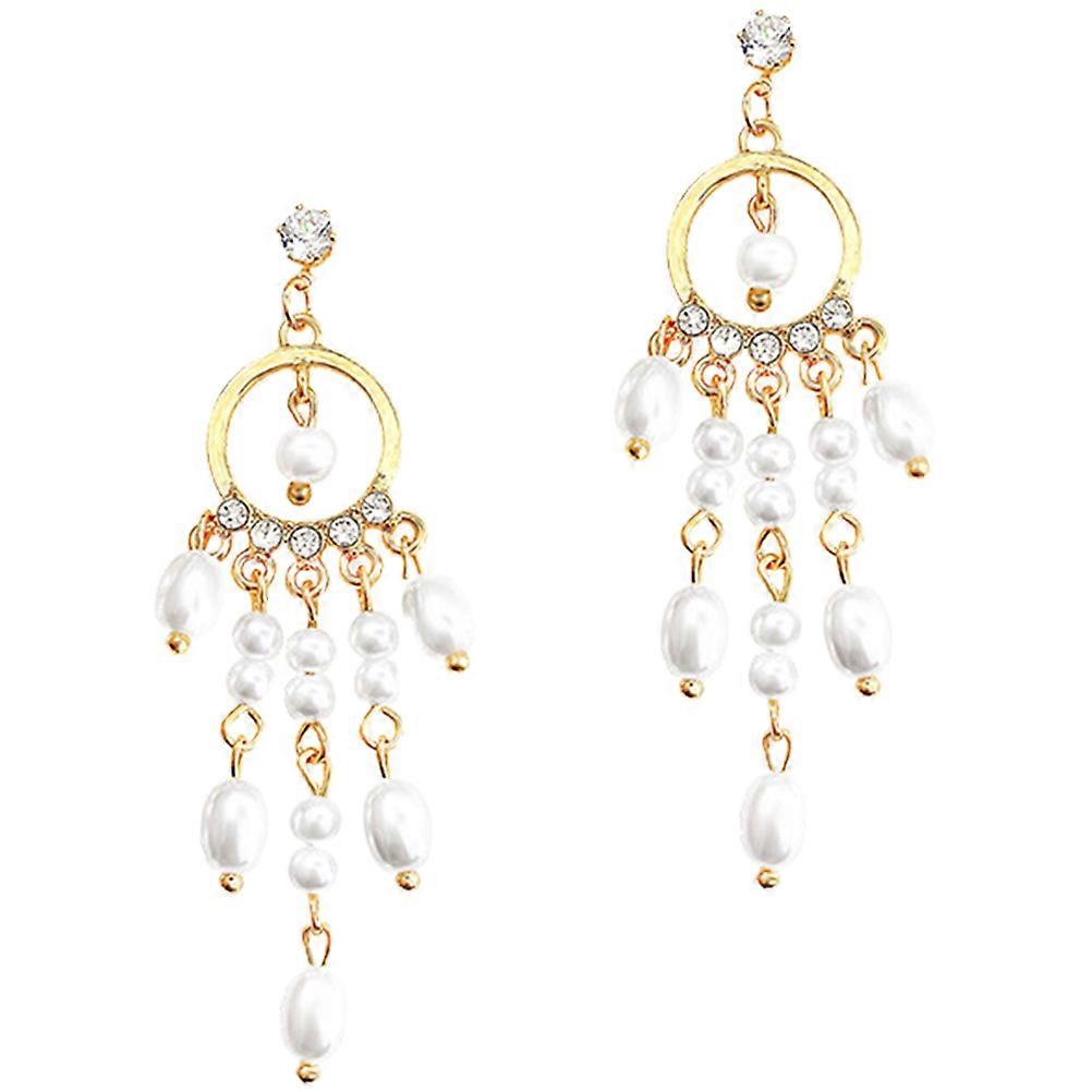 Pearl Drop Earrings Dangle 3Pairs Multi Color for Birthday and Events