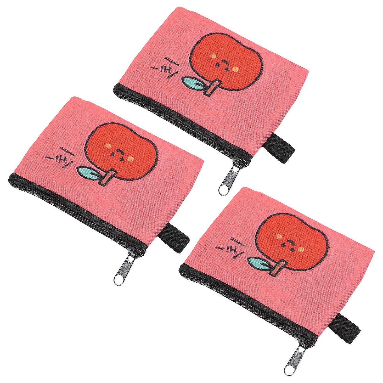 Cute Small Purse Rectangular Card Holder Pouch for Girls Parties Polyester 3Pcs