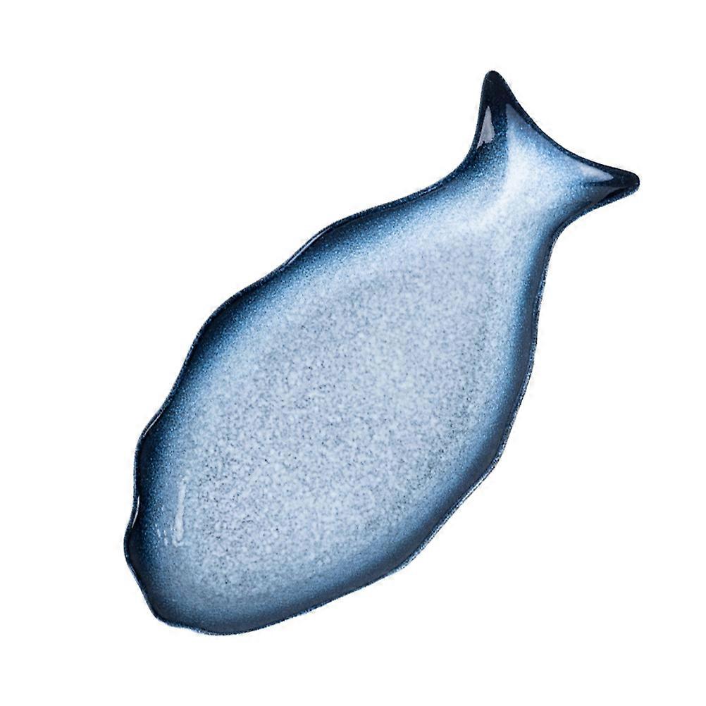 Steamer Plate Ceramic Fish Shaped Dish for 4Pcs Kitchen Tableware