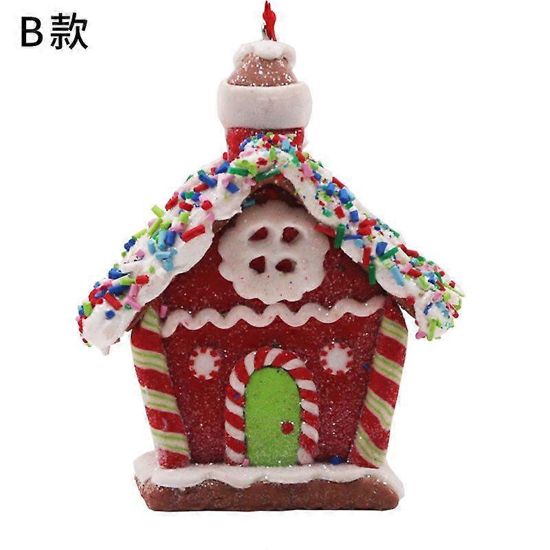 Candy House Hanging Decoration Reusable Soft Polymer Clay Xmas Tree Window House