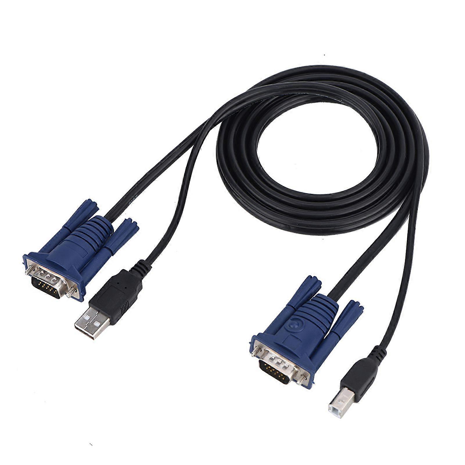 1.5M USB 2.0 KVM Switch Cable Multi Functional Cable Convenient for PC Computer