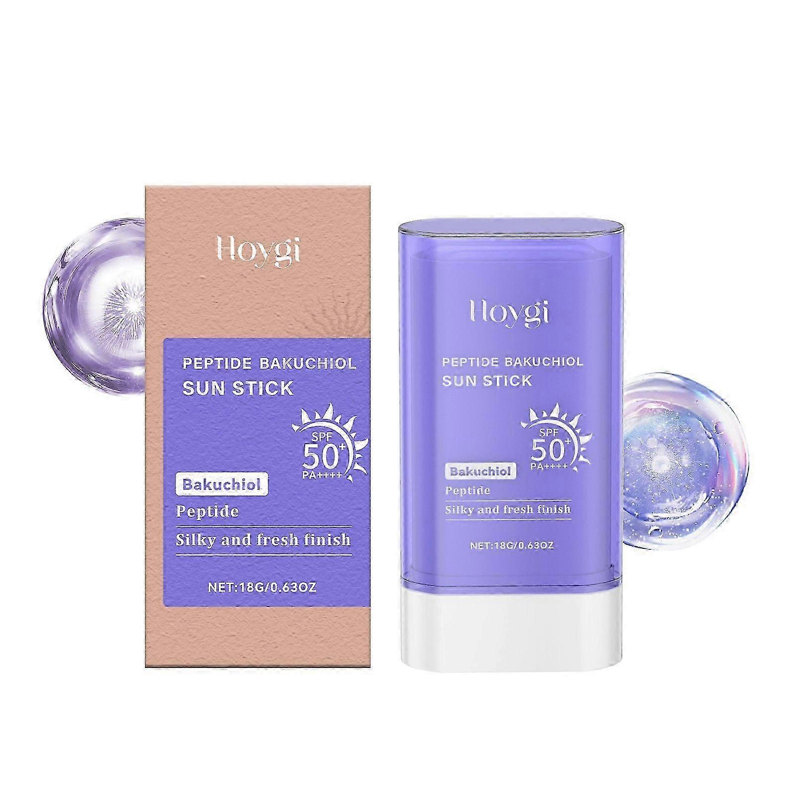 عصا شمسية نباتية ببتيد باكوتشيول ، عصا شمسية ببتيد ، لصا واقية من الشمس ببتيد للوجه والجسم ، خفيفة الوزن وغير دهنية