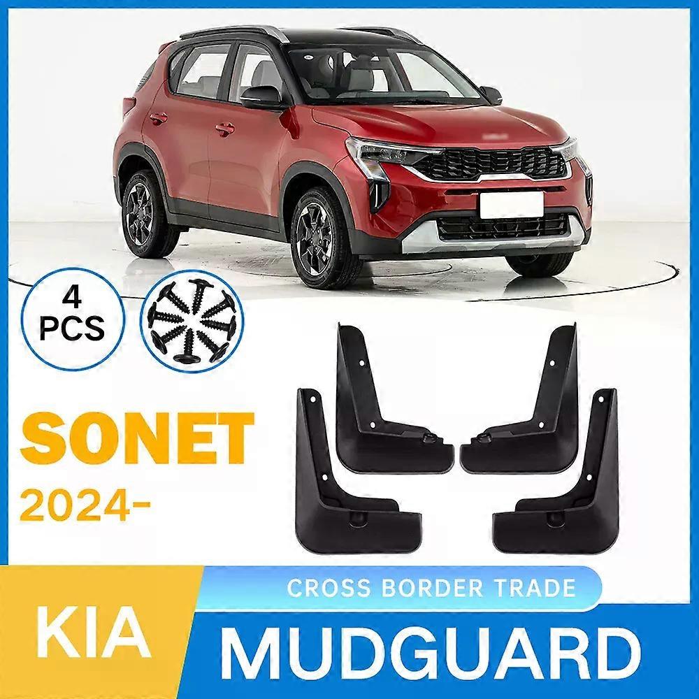 Apply Mudguard For Kia Sonet 2024 car tire mudguard soft rubber mudguard skin,Mudflaps Front Rear Flares Splash Guards Cover