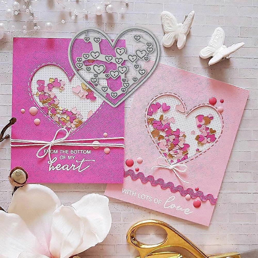 1PC Big and small Hearts Metal Cutting Dies Die-cut Crafts Stencil Tool for DlY Handmade Scrapbook Cards
