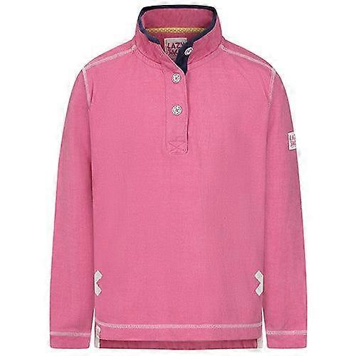 Lazy Jacks Girls Pique Button Neck Sweatshirt