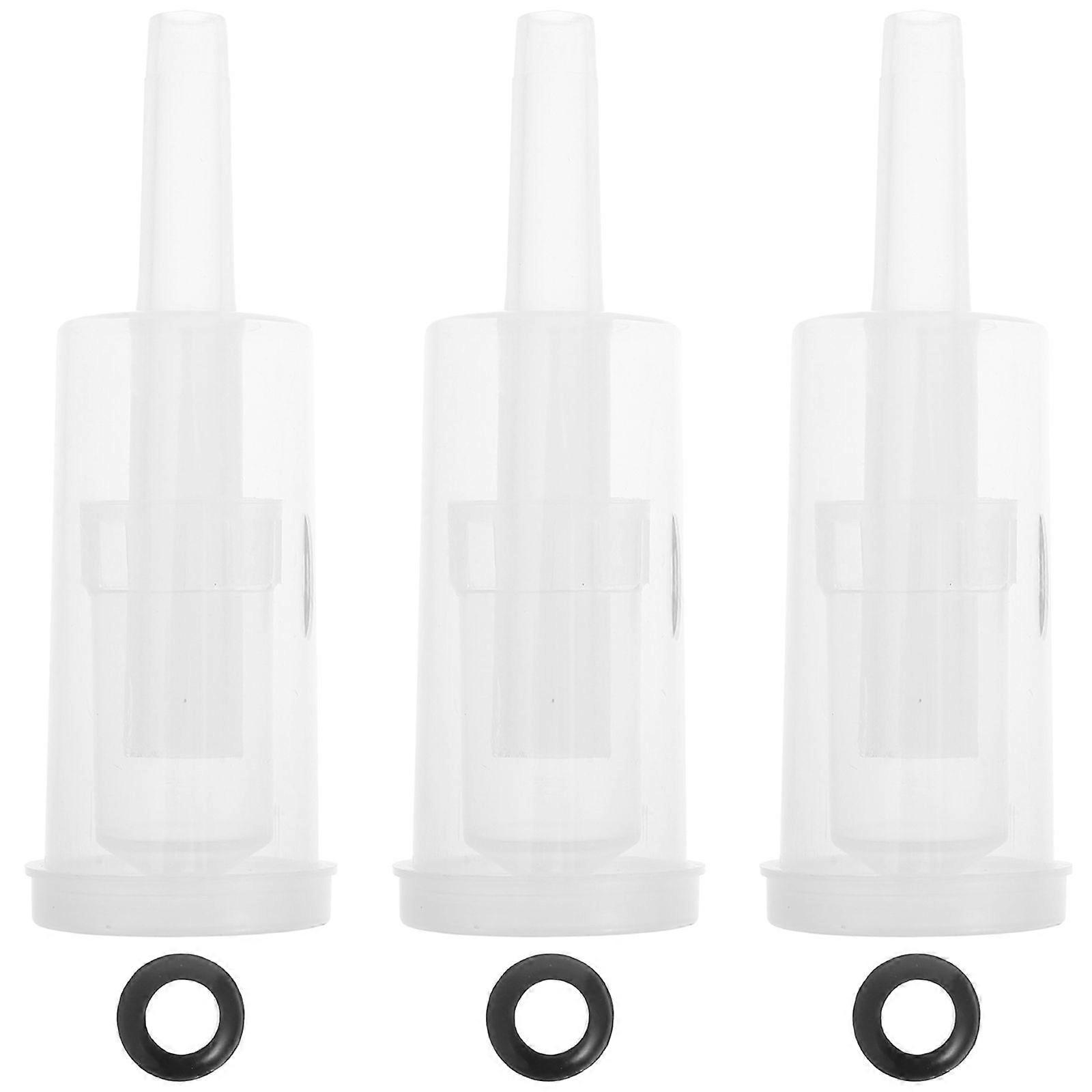 6 قطع أقفال هواء النبيذ محلية الصنع صمامات فحص أحادية الاتجاه من 3 قطع (ألوان متنوعة)