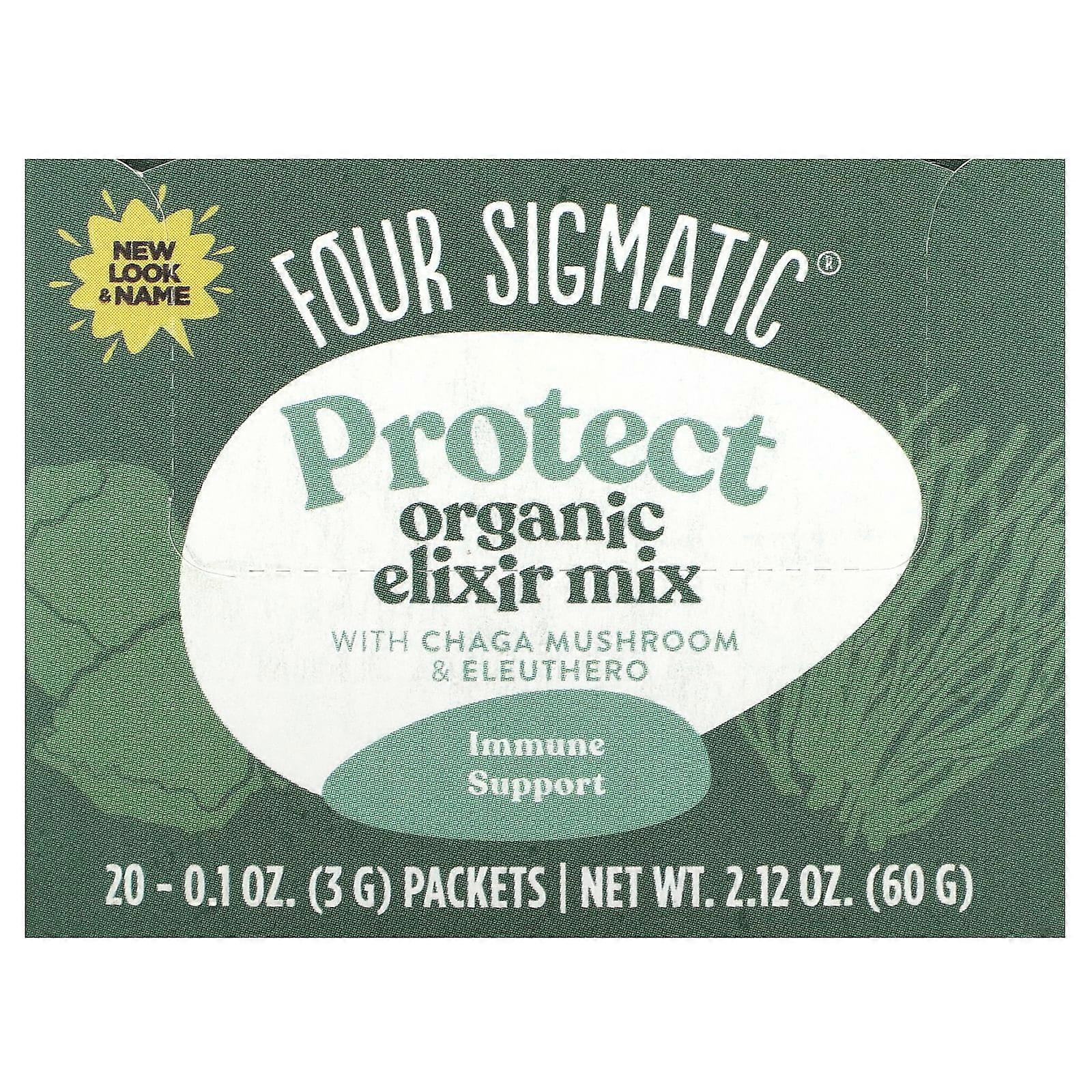 Protect, Organic Elixir Mix With Chaga Mushroom & Eleuthero, 20 Packets, 0.1 oz (3 g) Each