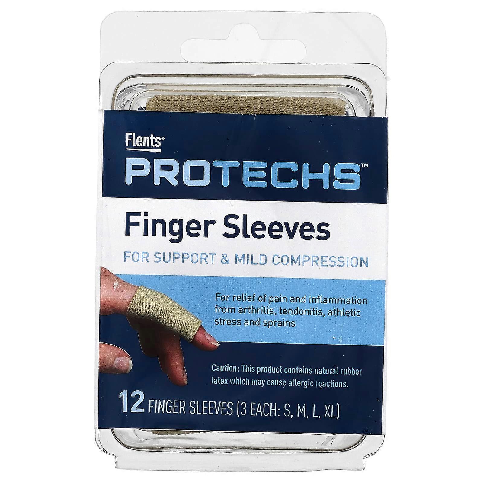 Protechs, Finger Sleeves, S,M,L,XL, 12 Finger Sleeves