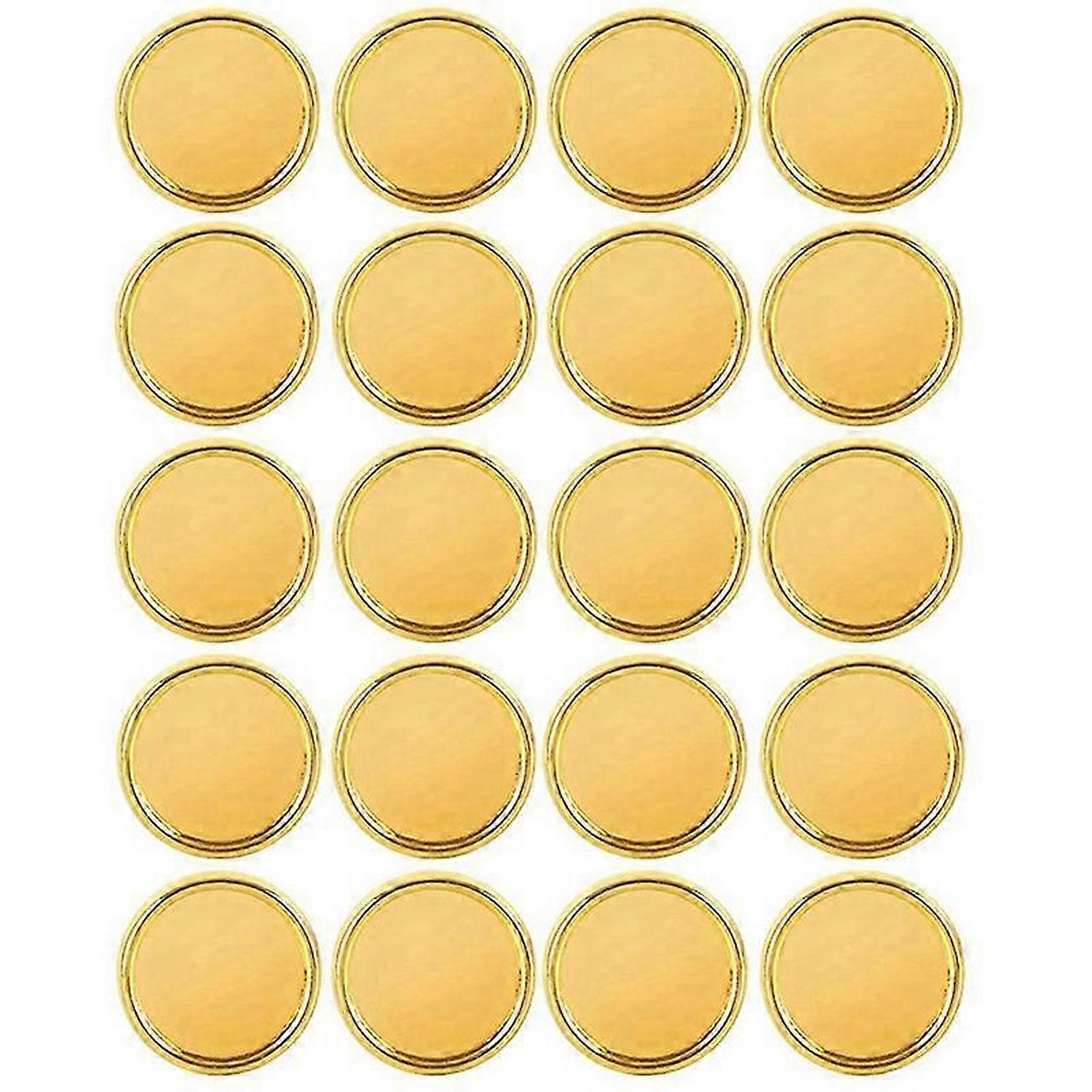 20 Pieces Gold Discs Binder Rings Plastic Book Binding Discs for Notebook and Planner Scrapbooking