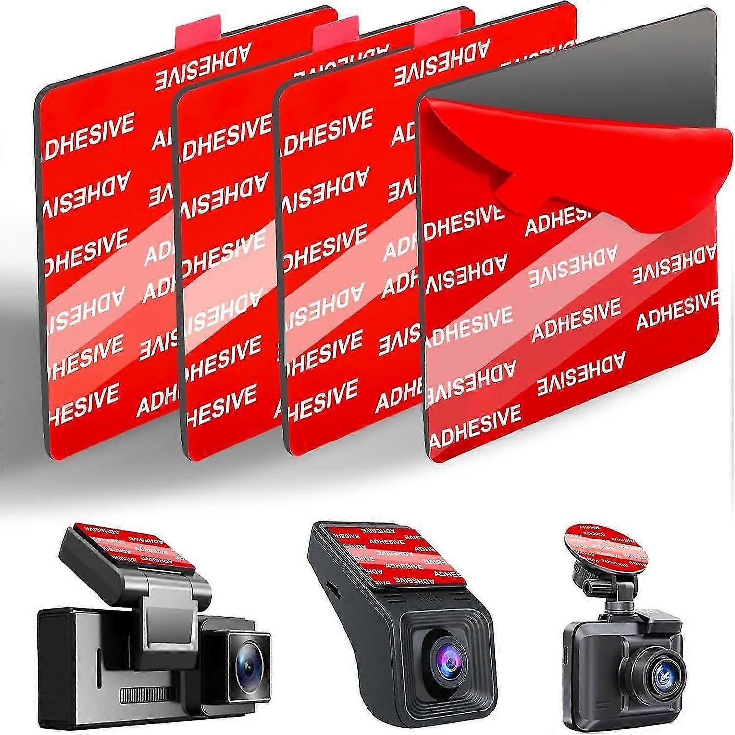 Very High Bond Sticky Adhesive Pad for Dash Cam Windshield, 4Pcs 2.83" Square