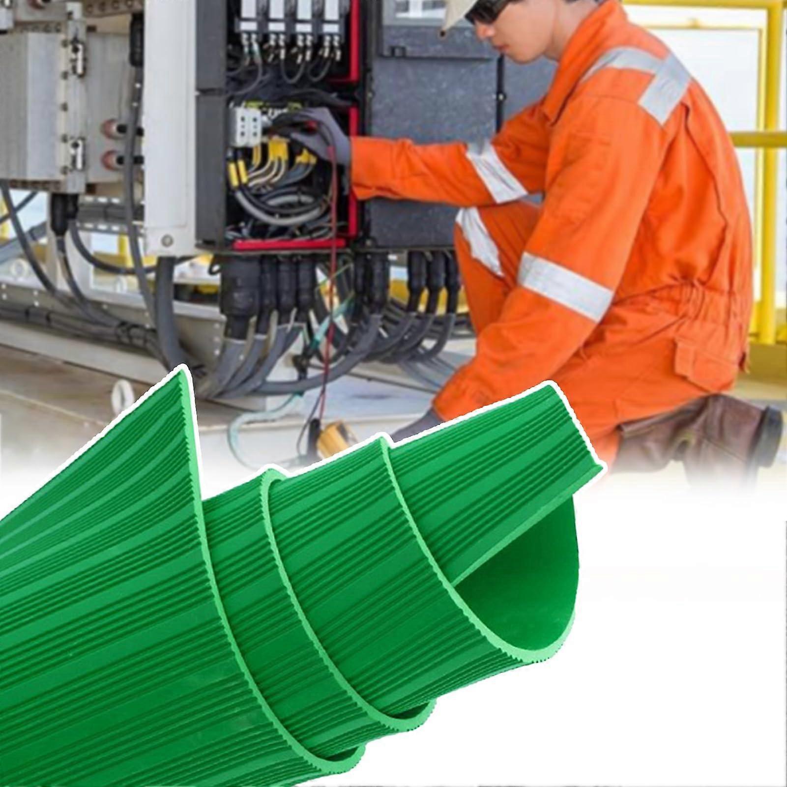 Voltage Insulating Mat Roll, Electrical Safety Rubber Floor Matting, Substation Pad, 3.8 x 1 m, Green