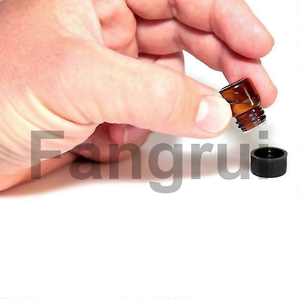 For 12pc 1 Ml Amber Essential Oil Bottle With Orifice Reducer And