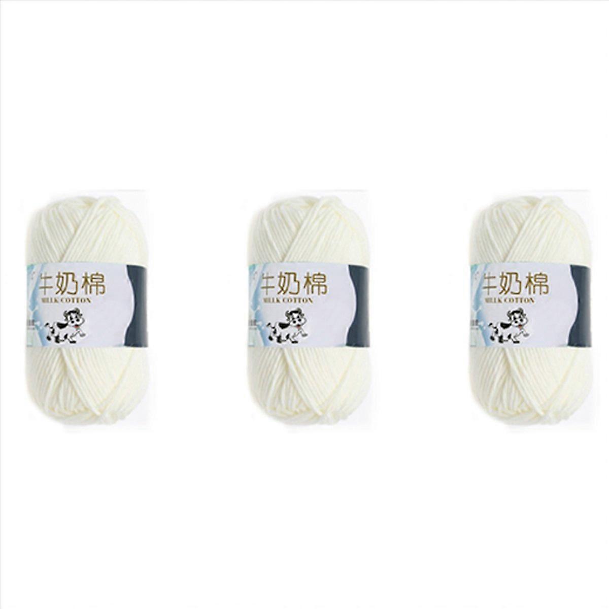 1 group Milk Yarn(white)Line rough about 2.5mm
