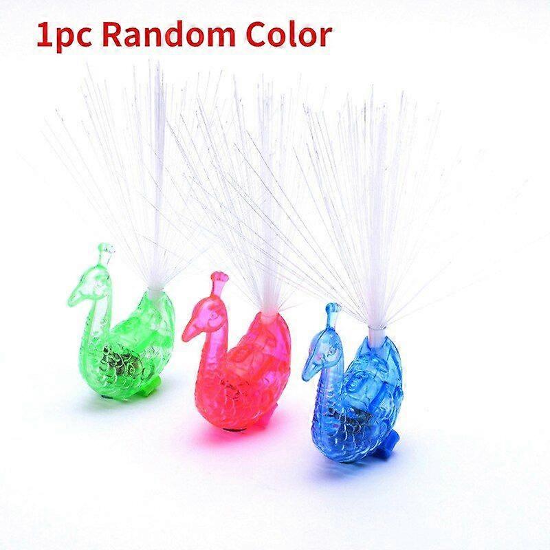 ダークキッズトイ1PCS発光孔雀デコデコデレーションオープンライトおもちゃフラッシュLEDライトスターはダークキッズトイで輝く輝き