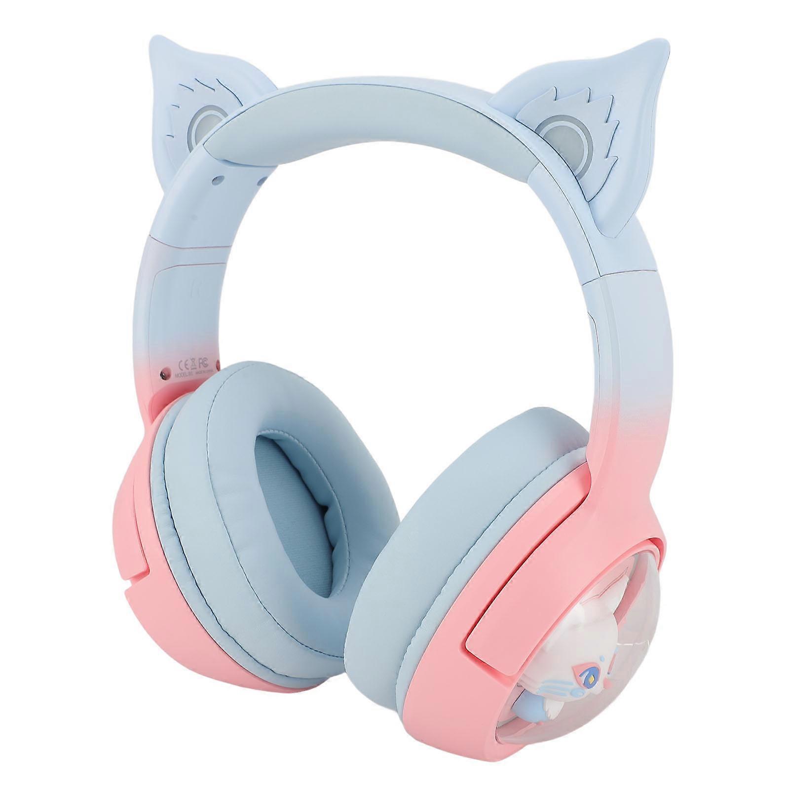 2.4GHz Wireless Gaming Headset Lossless Sound USB Type C BT 3.5mm Headphone for Laptop Phone Computer 