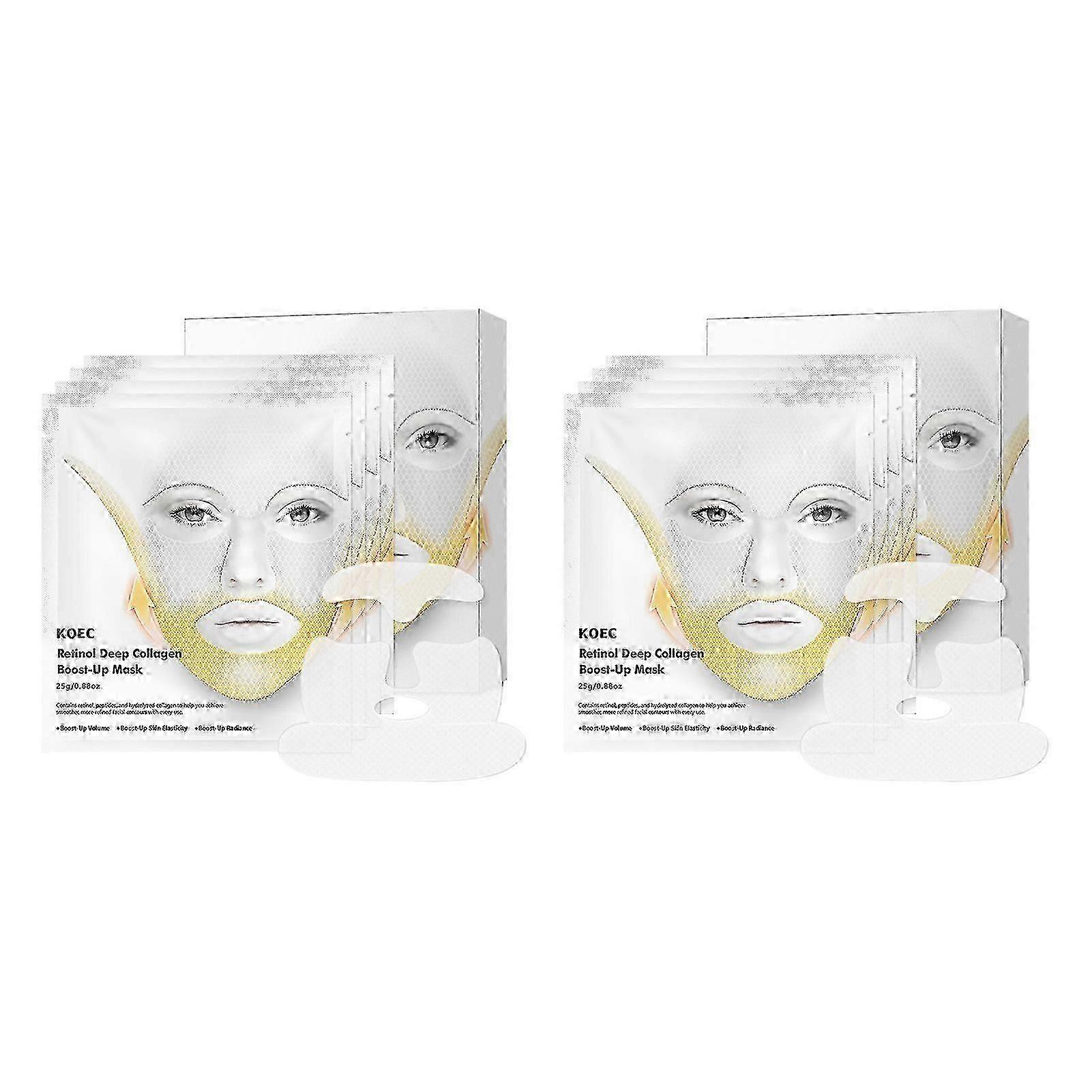 Deep Collagen Retinol Tension Boost Up Mask, Face Tightening Lifting Mask for V-Line, Smile Line & Forehead Wrinkles