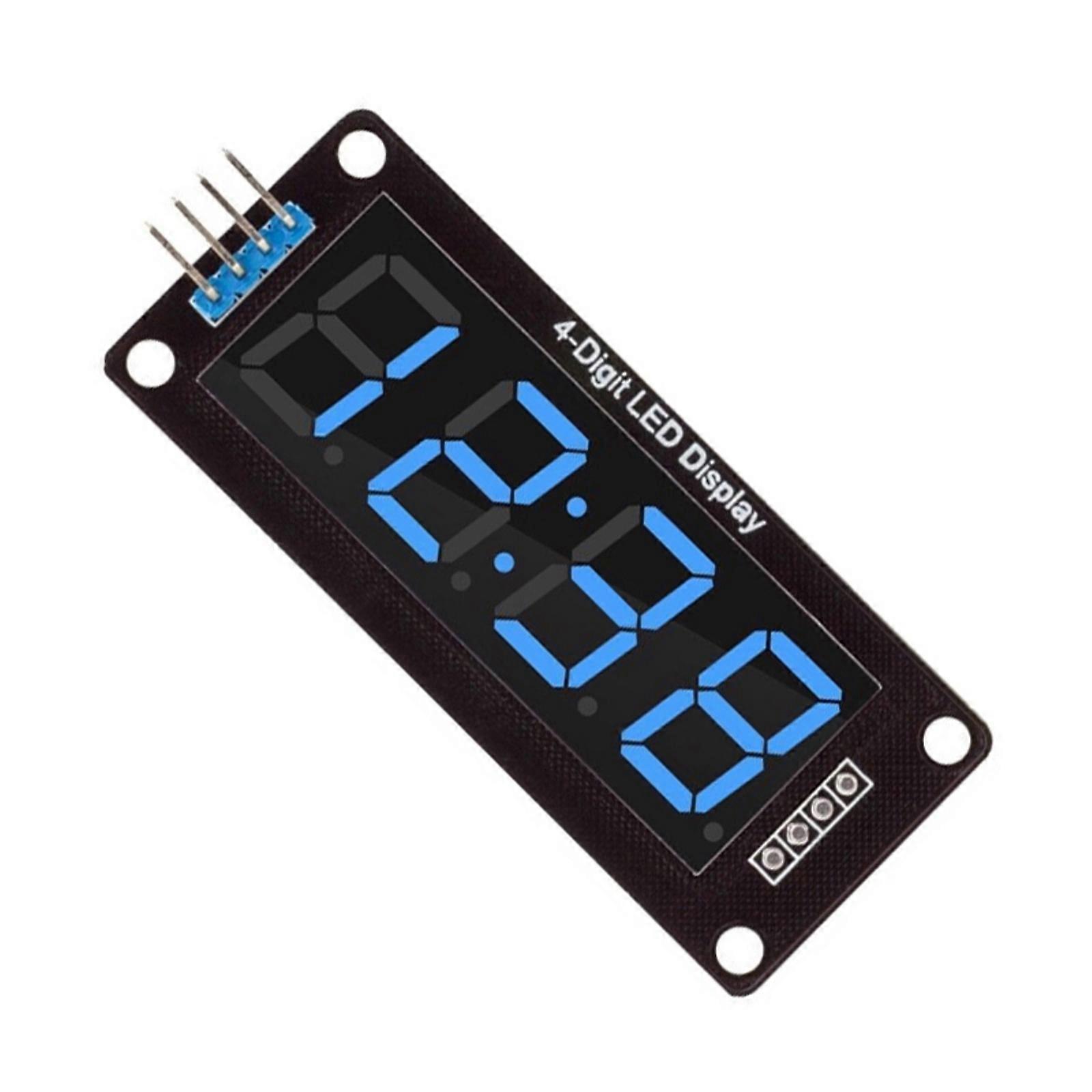 Easy Drive TM1637 0.56Inch 4Digits Seven Segment LED Display Module For Electronic Clocks Industrial Applications  Blue