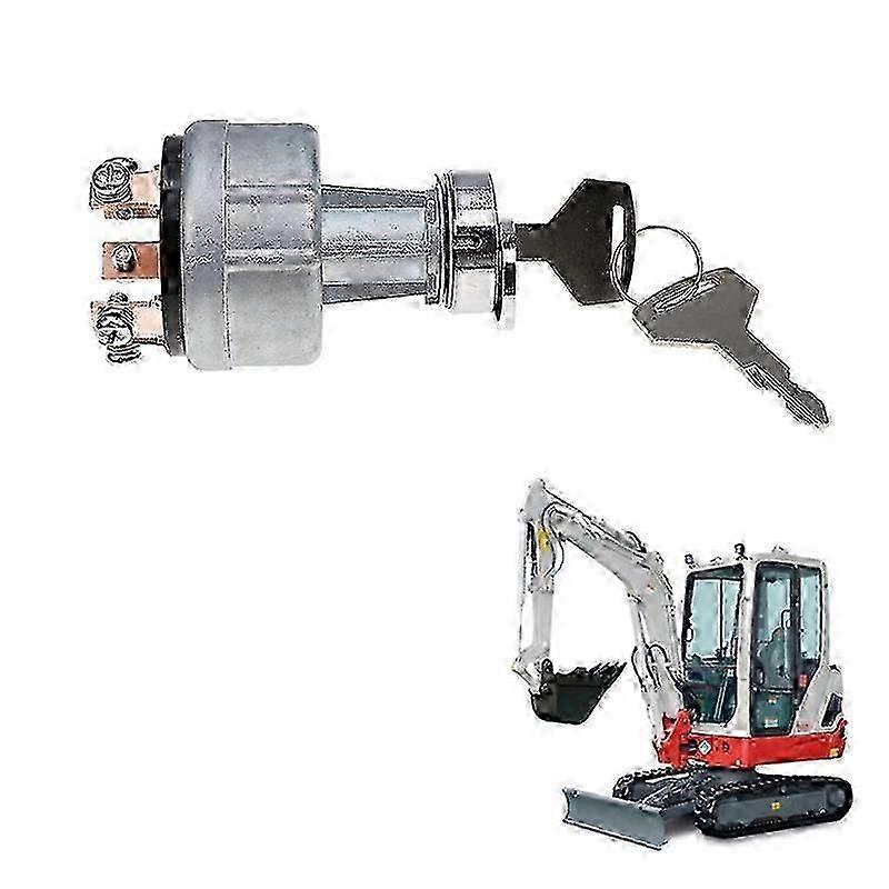 Takeuchi Excavator Ignition Switch Lock Cylinder With 2 Keys H806 1700100023 1700100052