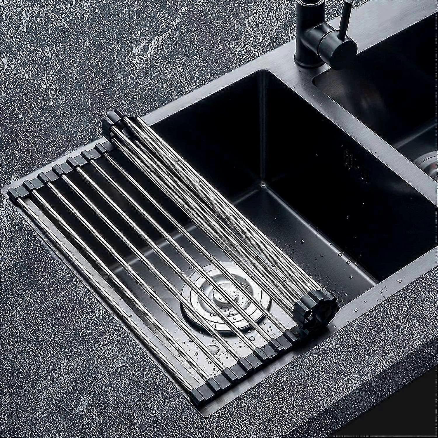 Sink Drain Rack Is Foldable And Removable