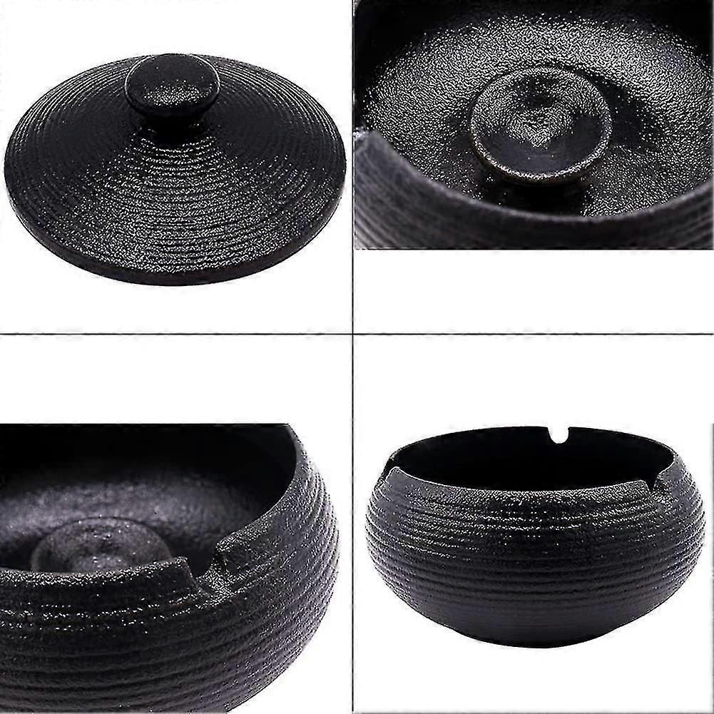 Askebeger, Utendørs askebeger for terrasse med lokk, Vindtette askebegre for sigaretter