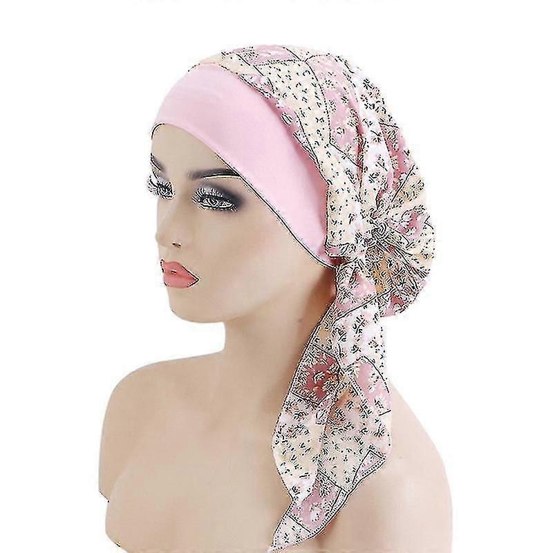 女性がんヘッドスカーフケモ脱毛帽子ターバンプリタイドヘッドウェアバンダナNew